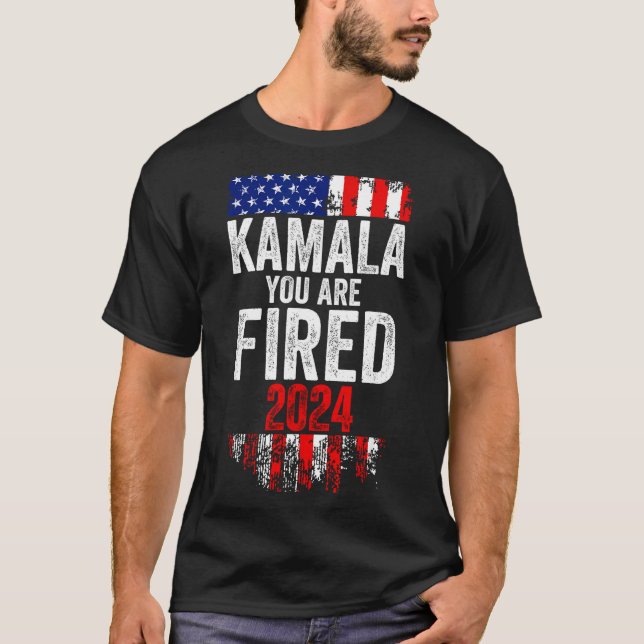 Kamala You're Fired Funny Anti Kamala Harris Elect T-Shirt (Vorderseite)