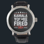 Kamala You're Fired Kamala Harris 2024 Armbanduhr<br><div class="desc">Kamala You're Fired Kamala Harris 2024</div>