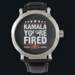 Kamala You're Fired Kamala Harris 2024 Armbanduhr<br><div class="desc">Kamala You're Fired Kamala Harris 2024</div>