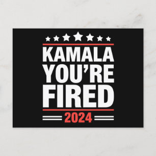 Kamala You're Fired Kamala Harris 2024 Postkarte