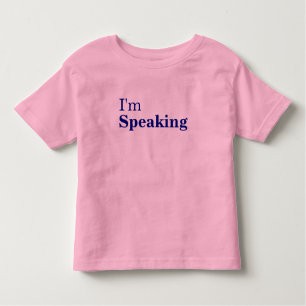 Kamala Zitat, ich spreche Navy auf Rosa Kleinkind T-shirt