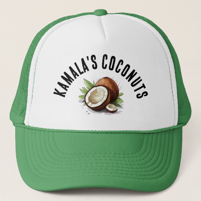 Kamala's Coconuts Trucker Hat Truckerkappe (Vorderseite)
