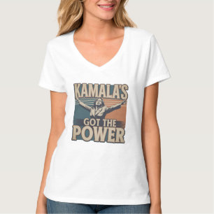 Kamalas Got den Power Graphic V-Neck T - Shirt
