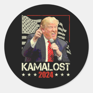 Kamalost Kamala verlor 2024 Trump Sieg 47. Presi Runder Aufkleber