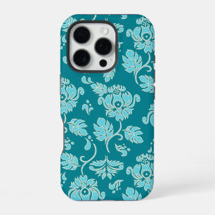 Kamaole Hawaiian Protea Tropical Floral Teal iPhone 16 Pro Hülle
