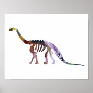 Kamarasaurus-Skelett Poster