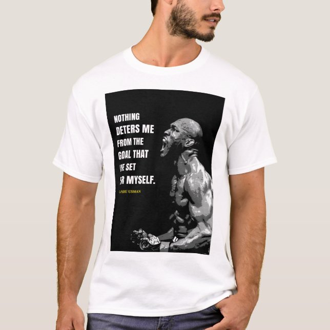 Kamaru Usman quotes T-Shirt (Vorderseite)