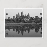 Kambodscha| Angkor Wat Travel Foto B&W Postkarte