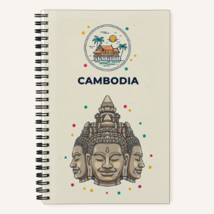 Kambodscha-Erbe- und Angkor-Fotoarchiv-Journal Notizbuch