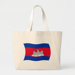 Kambodscha Flag Tote Bag Jumbo Stoffbeutel