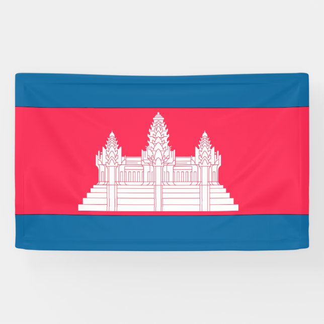 Kambodscha-Flagge Banner (Horizontal)