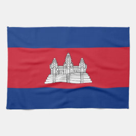 Kambodscha-Flagge Geschirrtuch