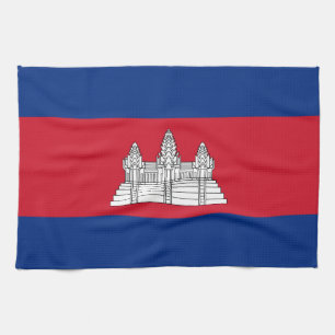 Kambodscha-Flagge Geschirrtuch