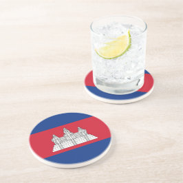 Kambodscha-Flagge Getränkeuntersetzer