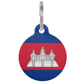 Kambodscha-Flagge Haustiermarke