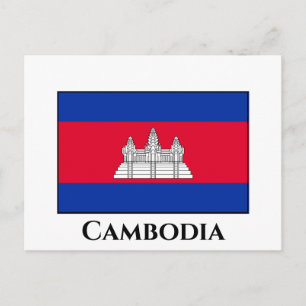 Kambodscha-Flagge Postkarte