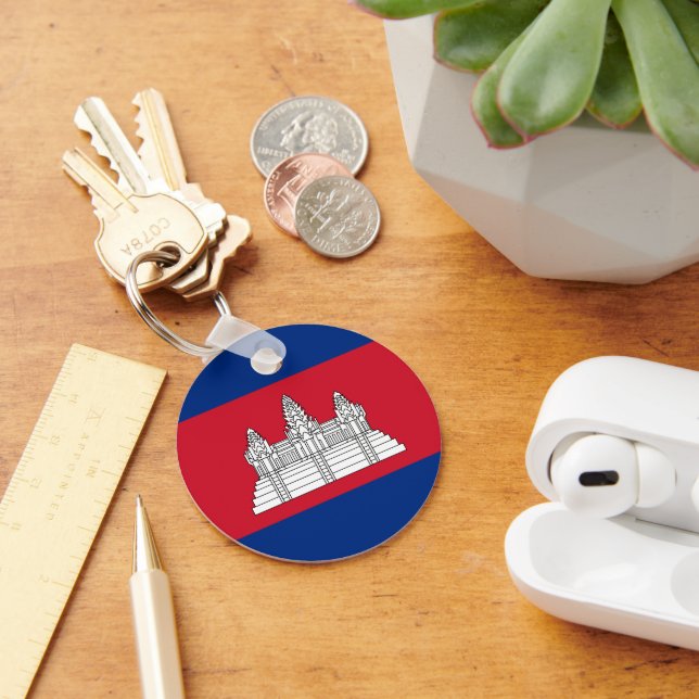 Kambodscha-Flagge Schlüsselanhänger (Schreibtisch)