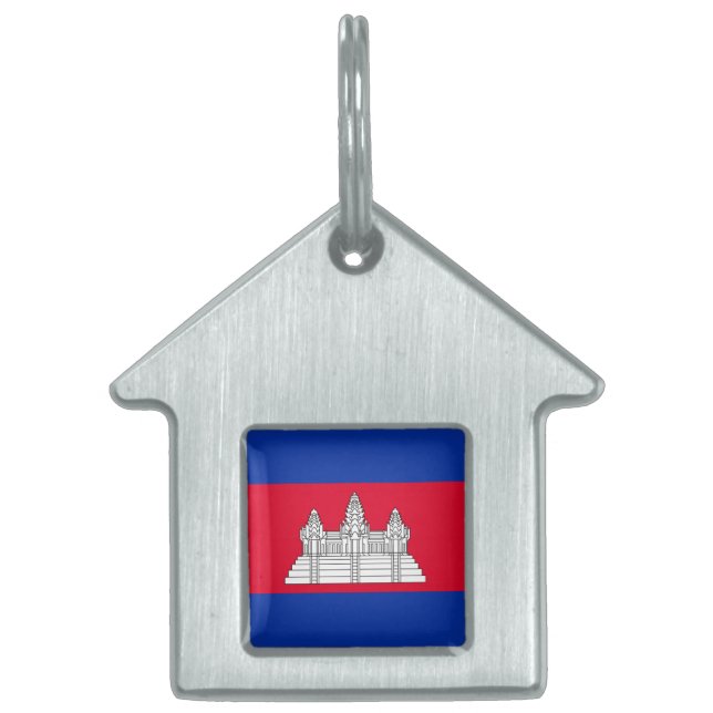 Kambodscha-Flagge Tiermarke (Vorderseite)