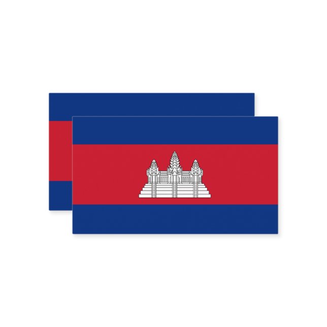 Kambodscha-Flagge Visitenkarte (Vorderseite/Rückseite Beispiel)