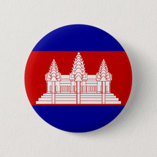 Kambodscha-Flaggen-Knopf Button