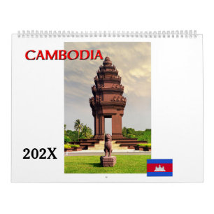 Kambodscha Fotos farbenfroh Kalender
