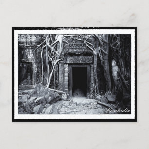 Kambodscha - Geheimtür, Angkor-Watt-Tempel Postkarte