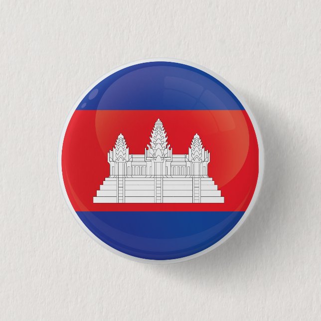 Kambodscha-Ikonenflagge Button (Vorderseite)