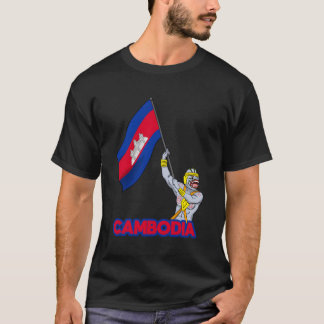 Kambodscha Kambodscha Khmer Reamker Hanu Flag T-Shirt