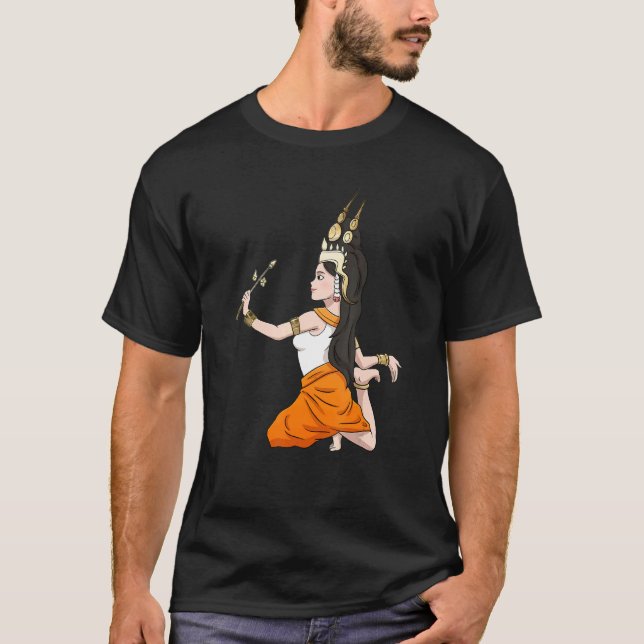 Kambodscha Kambodscha Khmer Traditioneller Tanz Ap T-Shirt (Vorderseite)
