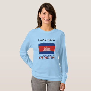 Kambodscha Kambodschanische Flagge Personalisierte T-Shirt