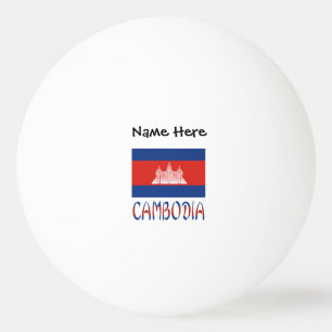Kambodscha Kambodschanische Flagge Personalisierte Tischtennisball
