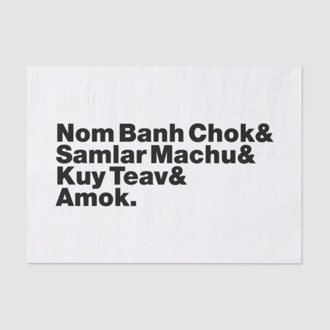 Kambodscha/Khmer Street Food Seidenpapier (Vorderseite)