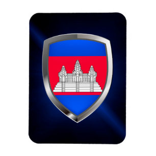 Kambodscha Metallisches Emblem Magnet