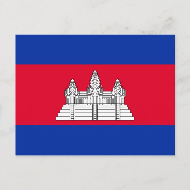 Kambodscha-Nationalflagge Postkarte (Vorderseite)