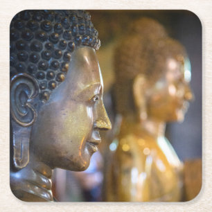Kambodscha, Phnom Penh. Buddhastatuen Rechteckiger Pappuntersetzer
