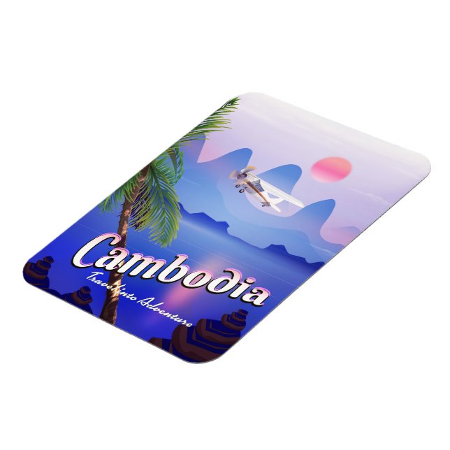 Kambodscha 'Reise ins Abenteuer' Magnet (Linke Seite)