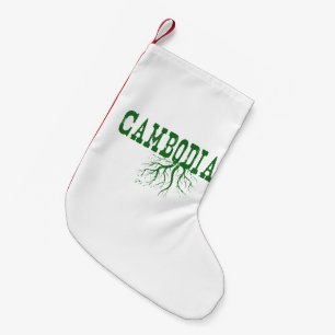 Kambodscha Roots Word Art Weihnachten Strumpf Kleiner Weihnachtsstrumpf