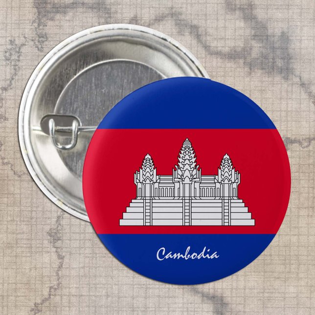 Kambodscha-Taste, patriotische kambodschanische Fl Button (Von Creator hochgeladen)