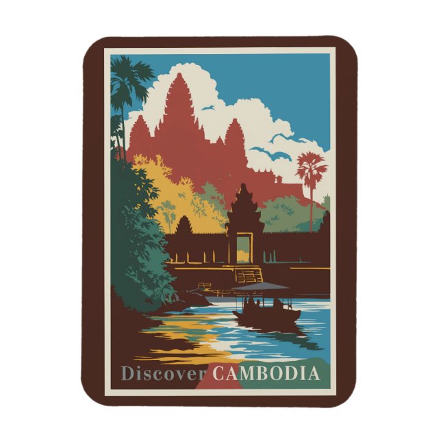 Kambodscha Temple Illustration Kunst, Dichtung und Magnet (Vertikal)