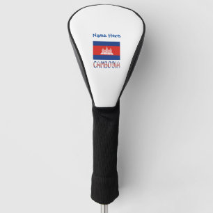 Kambodscha und kambodschanische Flagge personalisi Golf Headcover