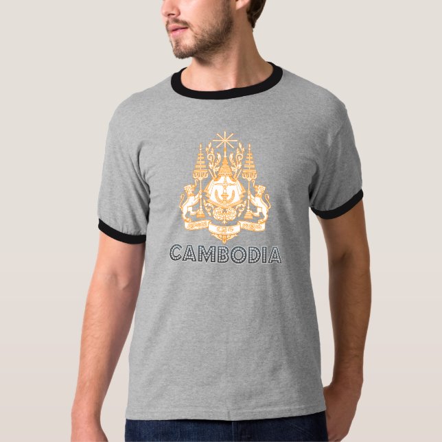 Kambodscha-Wappen T-Shirt (Vorderseite)