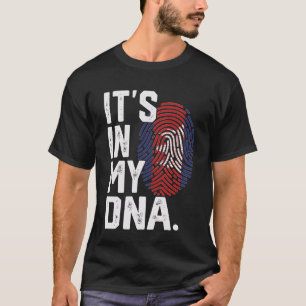 Kambodscha Wurzeln Flagge Fingerabdruck Grafik Pat T-Shirt