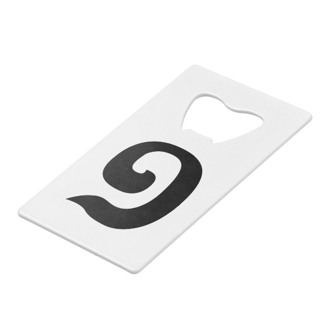 Kambodschanisch Nummer 1 / Eins / ១ (Mulah, a. a.  Kreditkarten Flaschenöffner (Vorderseite Schrägansicht)