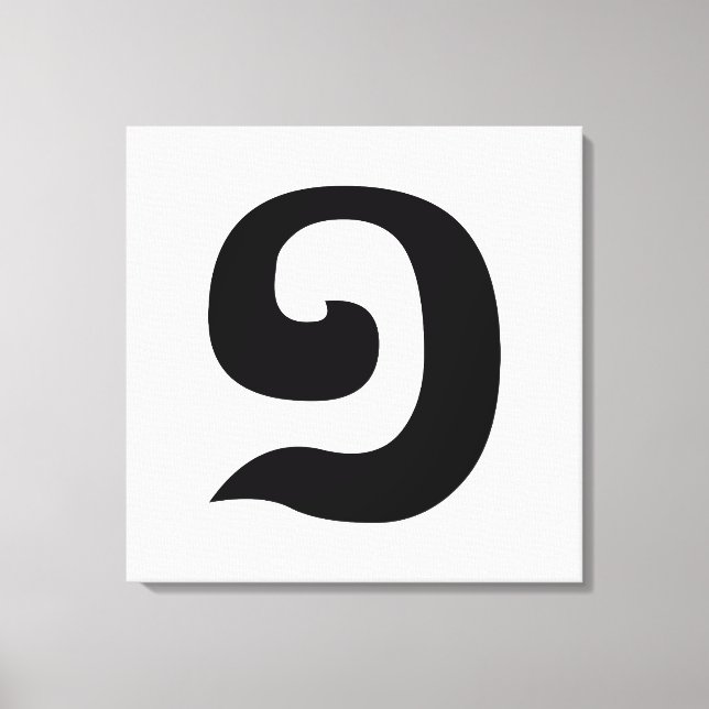 Kambodschanisch Nummer 1 / Eins / ១ (Mulah, a. a.  Leinwanddruck (Vorderseite)