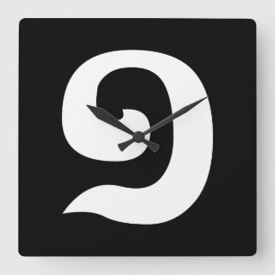 Kambodschanisch Nummer 1 / Eins / ១ (Mulah, a. a.  Quadratische Wanduhr