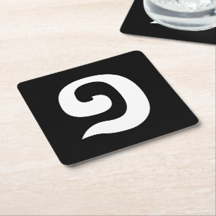 Kambodschanisch Nummer 1 / Eins / ១ (Mulah, a. a.  Rechteckiger Pappuntersetzer