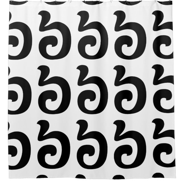 Kambodschanisch Nummer 6 / Sechs / ៦ (Pram Mulah)  Duschvorhang (Vorderseite)
