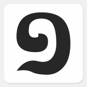 Kambodschanische Nr.1/eins/១ (Muəj) Khmer-Sprac Quadratischer Aufkleber