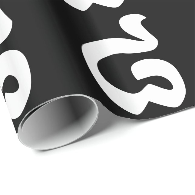 Kambodschanische Nummer 8 / Acht / ៨ (Pram Bei) Kh Geschenkpapier (Rolleneckpunkt)