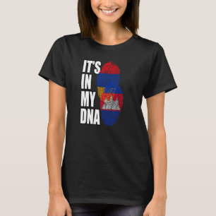 Kambodschanische und armenische DNA-Flagge-Erbe-Mi T-Shirt